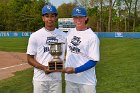 Baseball vs Babson  Wheaton College Baseball players celebrate their victory over Babson to win the NEWMAC Championship for the third year in a row. - (Photo by Keith Nordstrom) : Wheaton, baseball, NEWMAC